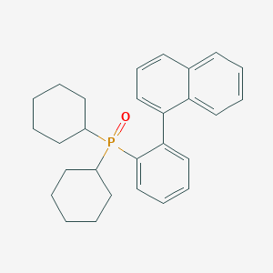 molecular formula C28H33OP B12892753 Dicyclohexyl(2-(naphthalen-1-yl)phenyl)phosphine oxide 