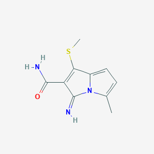 3-Imino-5-methyl-1-(methylsulfanyl)-3H-pyrrolizine-2-carboxamide