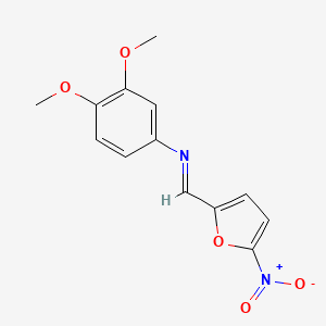 (E)-N-(3,4-Dimethoxyphenyl)-1-(5-nitrofuran-2-yl)methanimine