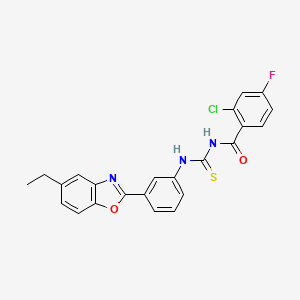 Benzamide, 2-chloro-N-[[[3-(5-ethyl-2-benzoxazolyl)phenyl]amino]thioxomethyl]-4-fluoro-