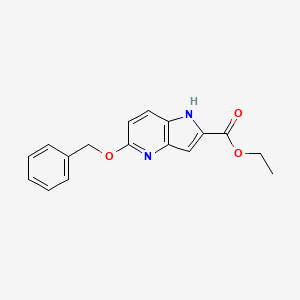 molecular formula C17H16N2O3 B12892779 Ethyl 5-(benzyloxy)-1H-pyrrolo[3,2-b]pyridine-2-carboxylate 