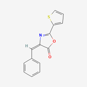 molecular formula C14H9NO2S B12892800 4-Benzylidene-2-(thiophen-2-yl)oxazol-5(4H)-one 