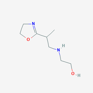 molecular formula C8H16N2O2 B12892805 2-{[2-(4,5-Dihydro-1,3-oxazol-2-yl)propyl]amino}ethan-1-ol CAS No. 50786-90-8