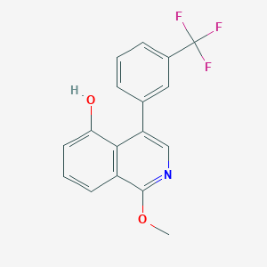 molecular formula C17H12F3NO2 B12892833 1-Methoxy-4-(3-(trifluoromethyl)phenyl)isoquinolin-5-ol CAS No. 656234-01-4