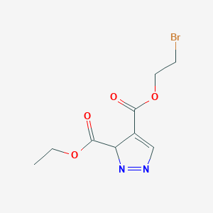 molecular formula C9H11BrN2O4 B12892879 4-(2-Bromoethyl) 3-ethyl 3H-pyrazole-3,4-dicarboxylate CAS No. 88202-94-2