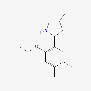 molecular formula C15H23NO B12892881 2-(2-Ethoxy-4,5-dimethylphenyl)-4-methylpyrrolidine 