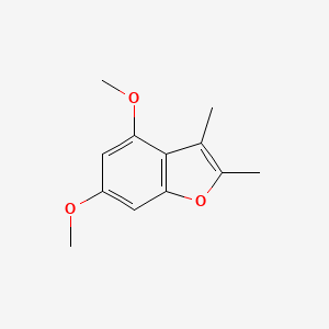 molecular formula C12H14O3 B12892887 Benzofuran, 4,6-dimethoxy-2,3-dimethyl- CAS No. 92847-75-1