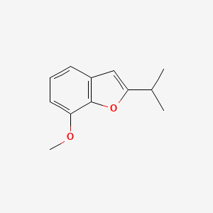 molecular formula C12H14O2 B12892894 7-Methoxy-2-(propan-2-yl)-1-benzofuran CAS No. 91301-21-2