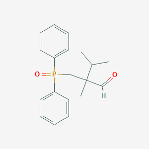 molecular formula C19H23O2P B12892914 2-((Diphenylphosphoryl)methyl)-2,3-dimethylbutanal CAS No. 89358-77-0