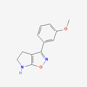 molecular formula C12H12N2O2 B12892932 3-(3-Methoxyphenyl)-5,6-dihydro-4H-pyrrolo[3,2-d]isoxazole 