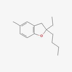 molecular formula C15H22O B12892979 2-Butyl-2-ethyl-5-methyl-2,3-dihydro-1-benzofuran CAS No. 138763-97-0