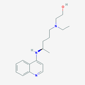 molecular formula C18H27N3O B12892993 2-(Ethyl{(4R)-4-[(quinolin-4-yl)amino]pentyl}amino)ethan-1-ol CAS No. 645406-68-4