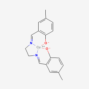 Copper;4-methyl-2-[2-[(5-methyl-2-oxidophenyl)methylideneamino]ethyliminomethyl]phenolate