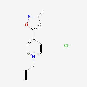 molecular formula C12H13ClN2O B12893007 1-Allyl-4-(3-methyl-5-isoxazolyl)pyridinium chloride CAS No. 20242-34-6