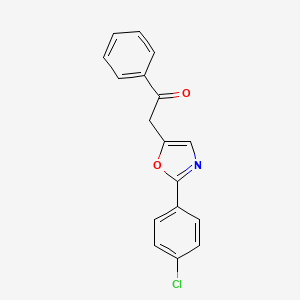 2-[2-(4-Chlorophenyl)-1,3-oxazol-5-yl]-1-phenylethan-1-one