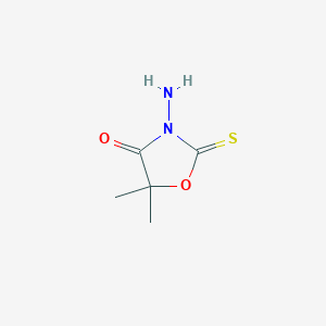 molecular formula C5H8N2O2S B12893084 3-Amino-5,5-dimethyl-2-sulfanylidene-1,3-oxazolidin-4-one CAS No. 88051-83-6