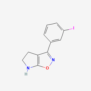 molecular formula C11H9IN2O B12893089 3-(3-Iodophenyl)-5,6-dihydro-4H-pyrrolo[3,2-d]isoxazole 