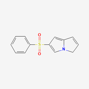 molecular formula C13H11NO2S B12893104 6-(Benzenesulfonyl)-3H-pyrrolizine CAS No. 90601-70-0