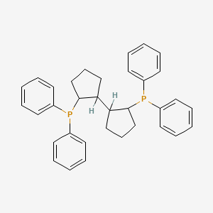 molecular formula C34H36P2 B12893108 2,2'-Bis(diphenylphosphino)-1,1'-bi(cyclopentane) 