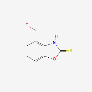 molecular formula C8H6FNOS B12893125 4-(Fluoromethyl)benzo[d]oxazole-2-thiol 