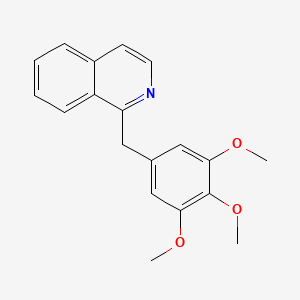 molecular formula C19H19NO3 B12893154 Isoquinoline, 1-[(3,4,5-trimethoxyphenyl)methyl]- CAS No. 61972-54-1