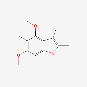 molecular formula C13H16O3 B12893162 Benzofuran, 4,6-dimethoxy-2,3,5-trimethyl- CAS No. 831171-05-2