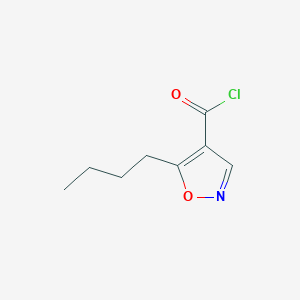 molecular formula C8H10ClNO2 B12893167 5-Butylisoxazole-4-carbonyl chloride CAS No. 75706-00-2