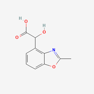 molecular formula C10H9NO4 B12893179 2-Hydroxy-2-(2-methylbenzo[d]oxazol-4-yl)acetic acid 