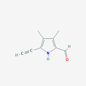 5-ethynyl-3,4-dimethyl-1H-pyrrole-2-carbaldehyde