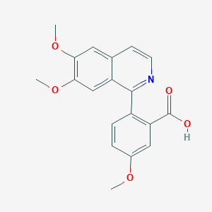 molecular formula C19H17NO5 B12893194 2-(6,7-Dimethoxyisoquinolin-1-yl)-5-methoxybenzoic acid CAS No. 83287-04-1