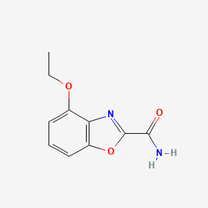 molecular formula C10H10N2O3 B12893215 4-Ethoxybenzo[d]oxazole-2-carboxamide 