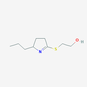 2-[(2-Propyl-3,4-dihydro-2H-pyrrol-5-yl)sulfanyl]ethan-1-ol