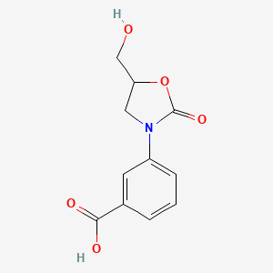 3-[5-(Hydroxymethyl)-2-oxo-1,3-oxazolidin-3-yl]benzoic acid