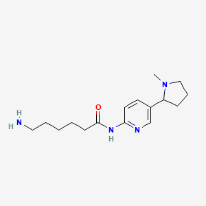 molecular formula C16H26N4O B12893241 6-Amino-N-[5-(1-methylpyrrolidin-2-YL)pyridin-2-YL]hexanamide CAS No. 57944-43-1