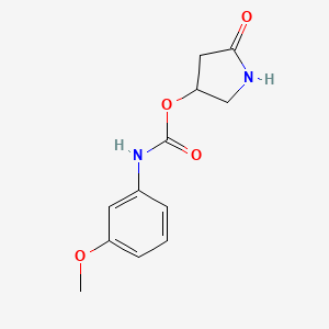 molecular formula C12H14N2O4 B12893248 5-Oxopyrrolidin-3-yl (3-methoxyphenyl)carbamate CAS No. 88015-91-2