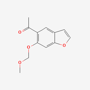 molecular formula C12H12O4 B12893252 1-[6-(Methoxymethoxy)-1-benzofuran-5-yl]ethan-1-one CAS No. 63838-69-7