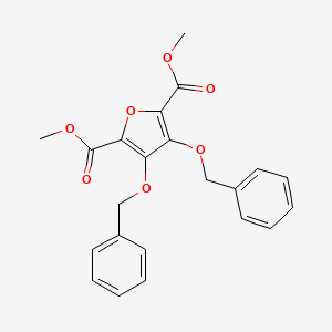 molecular formula C22H20O7 B12893264 Dimethyl 3,4-bis(benzyloxy)furan-2,5-dicarboxylate CAS No. 7039-81-8