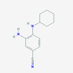molecular formula C13H17N3 B1289327 3-Amino-4-(cyclohexylamino)benzonitrile CAS No. 123856-34-8