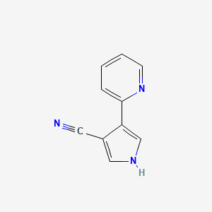 molecular formula C10H7N3 B12893276 4-(Pyridin-2-yl)-1H-pyrrole-3-carbonitrile CAS No. 87388-65-6