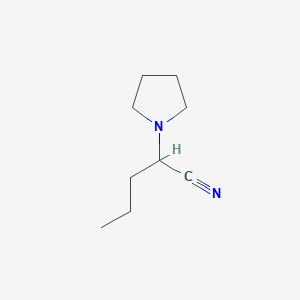 molecular formula C9H16N2 B12893291 2-(Pyrrolidin-1-yl)pentanenitrile 