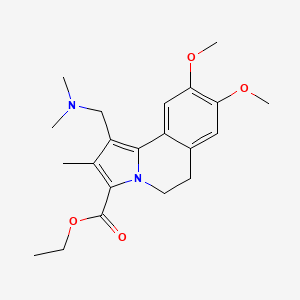 Pyrrolo(2,1-a)isoquinoline-3-carboxylic acid, 5,6-dihydro-8,9-dimethoxy-1-(dimethylaminomethyl)-2-methyl-, ethyl ester