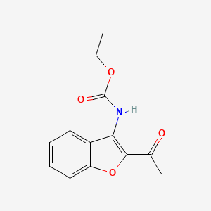 molecular formula C13H13NO4 B12893338 Ethyl (2-acetyl-1-benzofuran-3-yl)carbamate CAS No. 88737-31-9