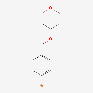 molecular formula C12H15BrO2 B1289335 4-(4-Bromobenzyloxy)oxane CAS No. 215453-86-4