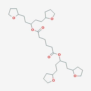 molecular formula C32H54O8 B12893356 Bis[1,5-bis(oxolan-2-yl)pentan-3-yl] hexanedioate CAS No. 7355-63-7