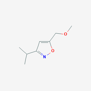 molecular formula C8H13NO2 B12893362 3-Isopropyl-5-(methoxymethyl)isoxazole 