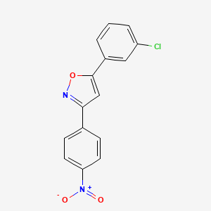 Isoxazole, 5-(3-chlorophenyl)-3-(4-nitrophenyl)-