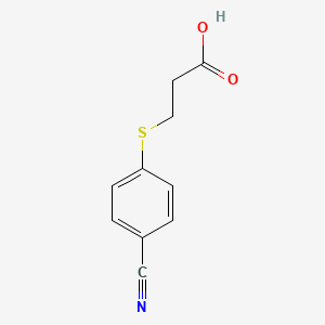 molecular formula C10H9NO2S B1289337 3-[(4-Cyanophenyl)sulfanyl]propanoic acid CAS No. 381731-79-9
