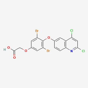 {3,5-Dibromo-4-[(2,4-dichloroquinolin-6-yl)oxy]phenoxy}acetic acid