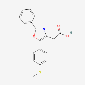 {5-[4-(Methylsulfanyl)phenyl]-2-phenyl-1,3-oxazol-4-yl}acetic acid