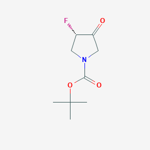 molecular formula C9H14FNO3 B12893420 (S)-tert-Butyl 3-fluoro-4-oxopyrrolidine-1-carboxylate 